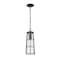 Z-Lite Helix 1 Light Outdoor Chain Mount Ceiling Fixture, Black And Clear Seedy 591CHB-BK - alternate 4